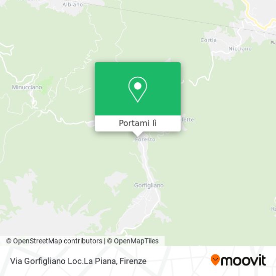 Mappa Via Gorfigliano Loc.La Piana