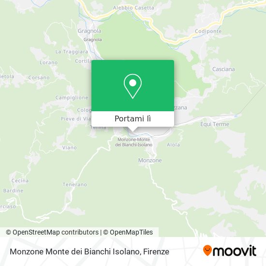 Mappa Monzone Monte dei Bianchi Isolano