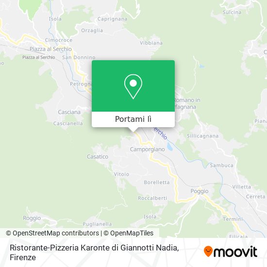 Mappa Ristorante-Pizzeria Karonte di Giannotti Nadia