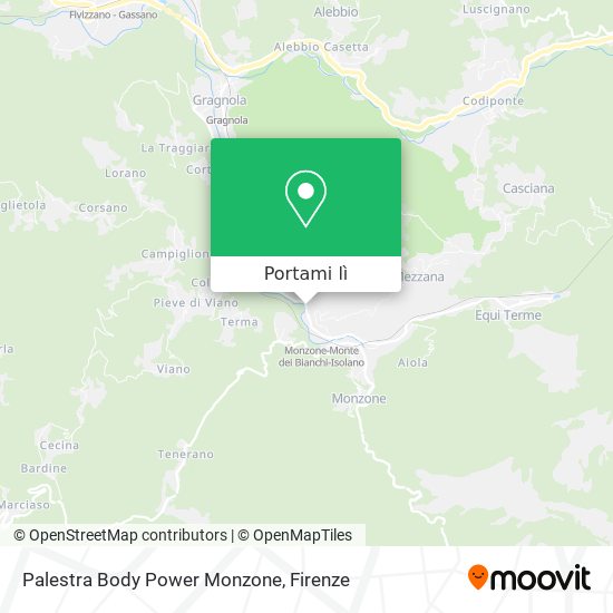 Mappa Palestra Body Power Monzone