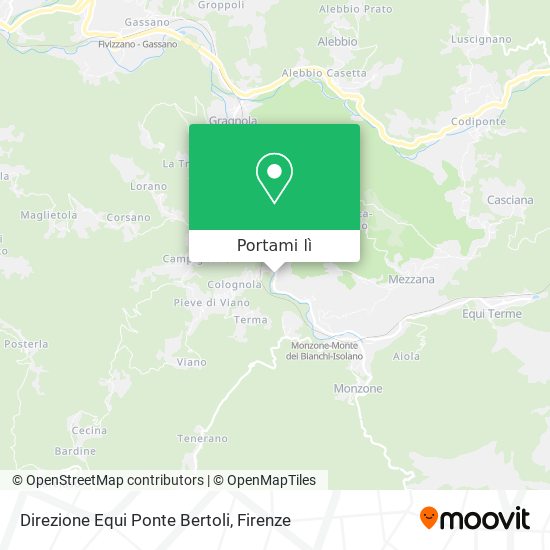 Mappa Direzione Equi Ponte Bertoli