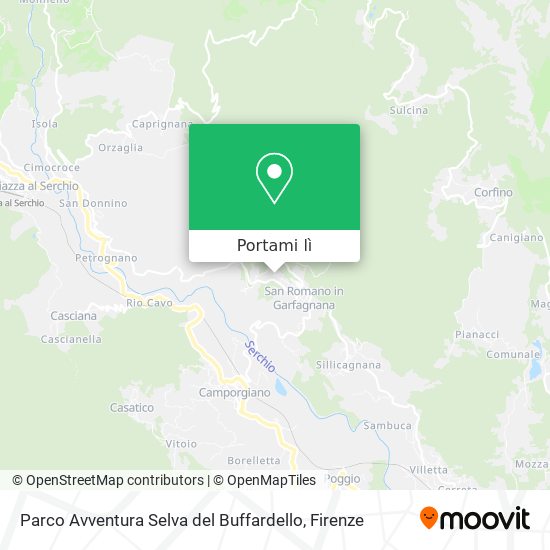 Mappa Parco Avventura Selva del Buffardello