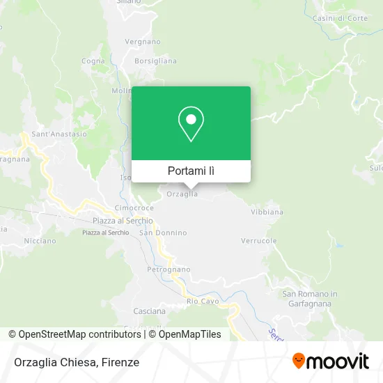 Mappa Orzaglia Chiesa