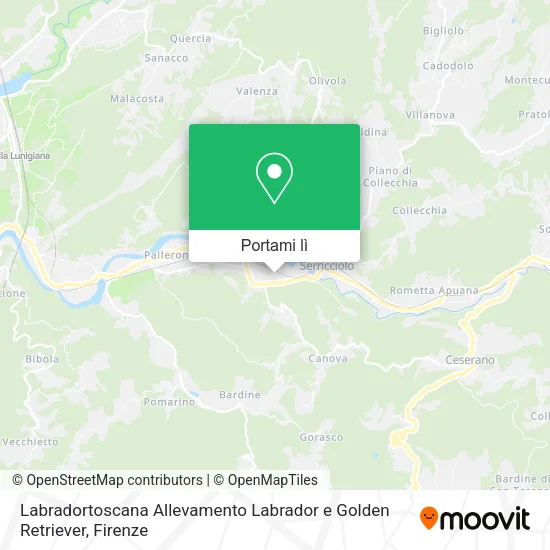 Mappa Labradortoscana Allevamento Labrador e Golden Retriever