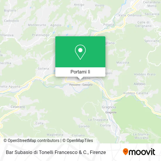 Mappa Bar Subasio di Tonelli Francesco & C.
