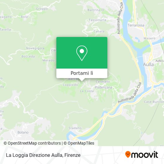 Mappa La Loggia Direzione Aulla
