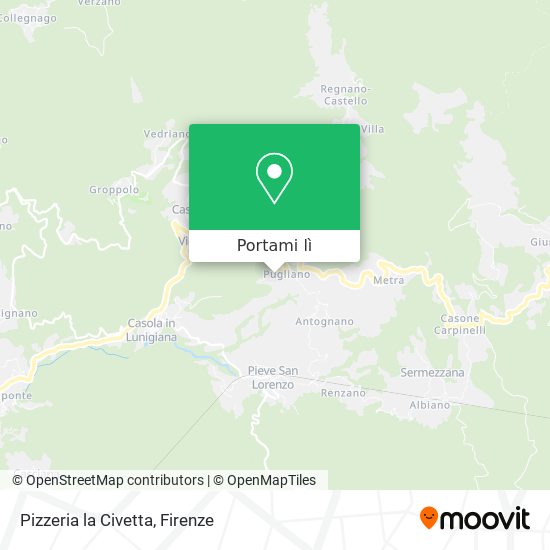 Mappa Pizzeria la Civetta
