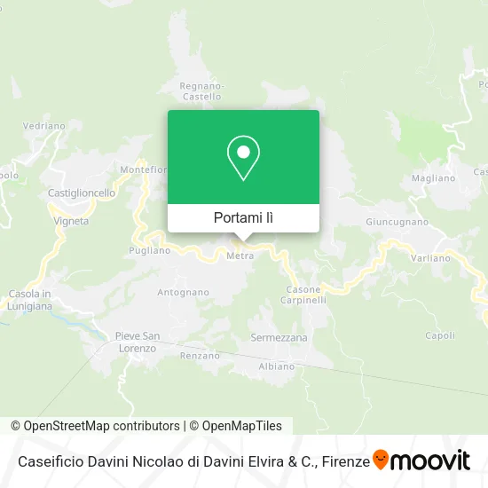 Mappa Caseificio Davini Nicolao di Davini Elvira & C.