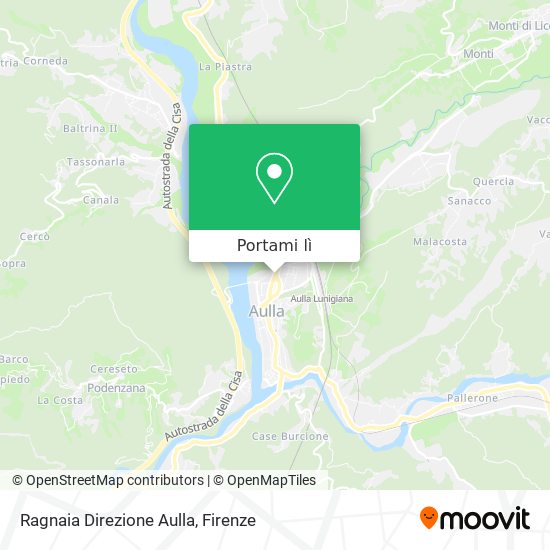 Mappa Ragnaia Direzione Aulla