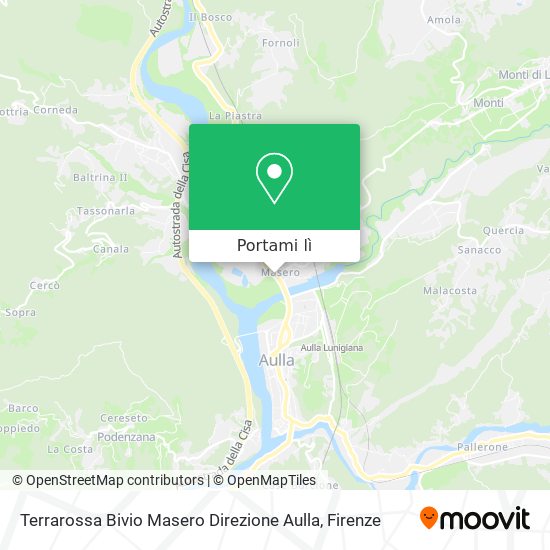 Mappa Terrarossa Bivio Masero Direzione Aulla