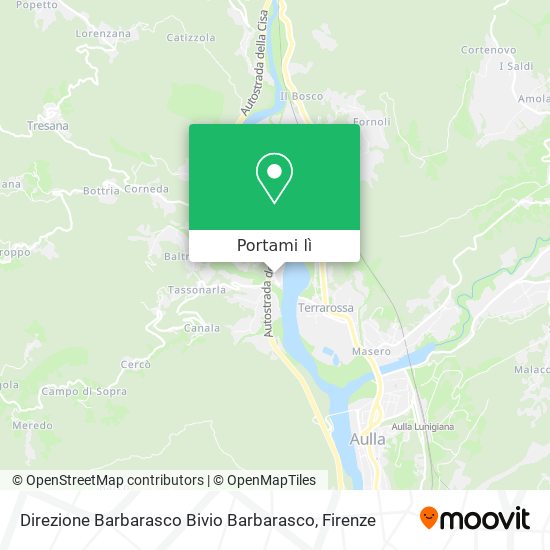 Mappa Direzione Barbarasco Bivio Barbarasco