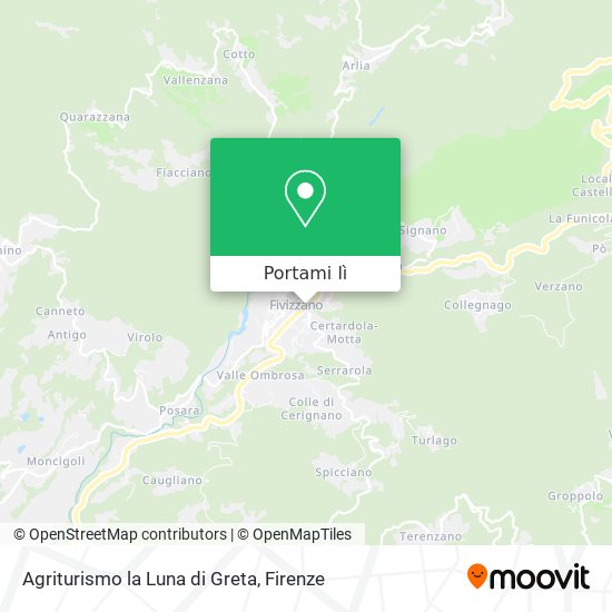 Mappa Agriturismo la Luna di Greta