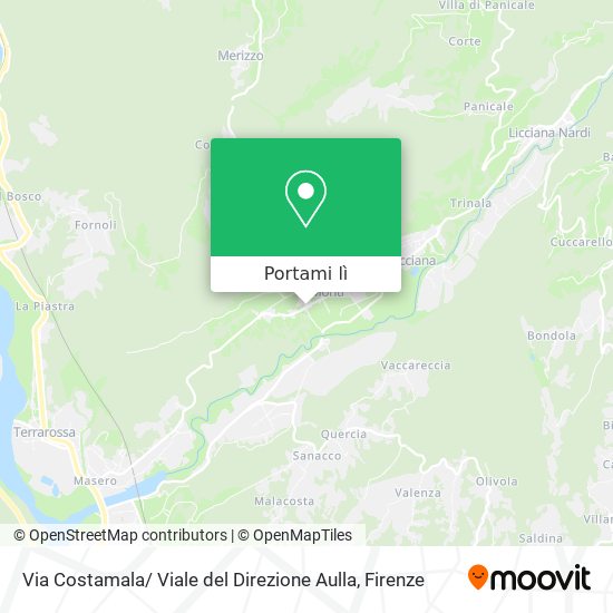 Mappa Via Costamala/ Viale del Direzione Aulla