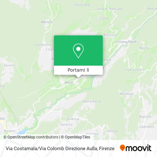 Mappa Via Costamala / Via Colomb Direzione Aulla