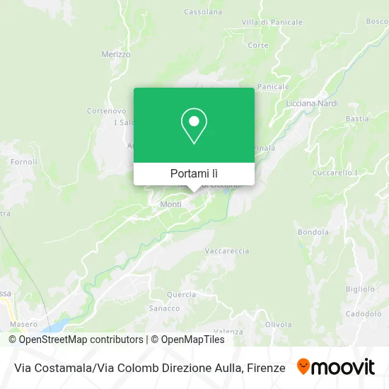 Mappa Via Costamala / Via Colomb Direzione Aulla