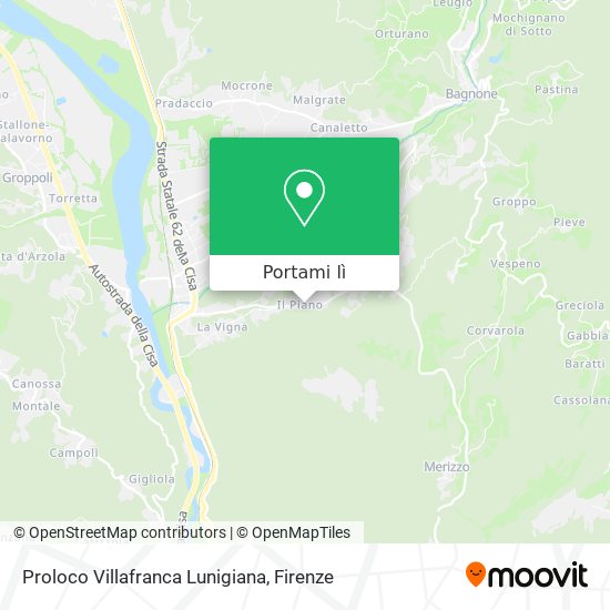 Mappa Proloco Villafranca Lunigiana