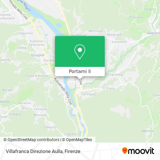 Mappa Villafranca Direzione Aulla