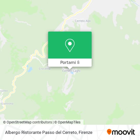 Mappa Albergo Ristorante Passo del Cerreto