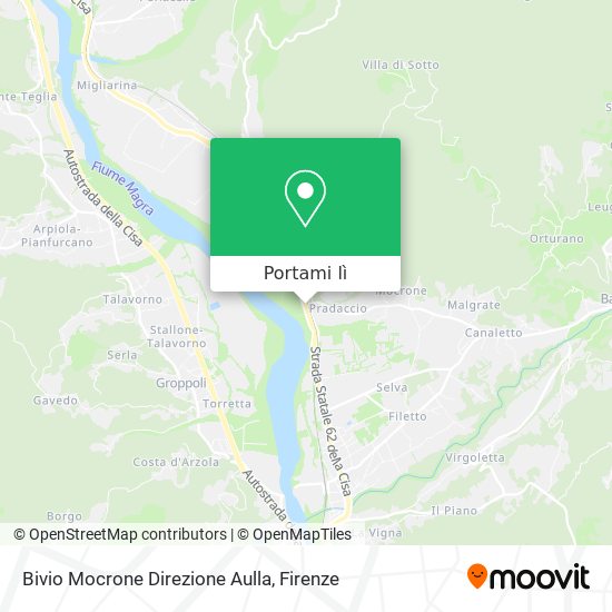 Mappa Bivio Mocrone Direzione Aulla