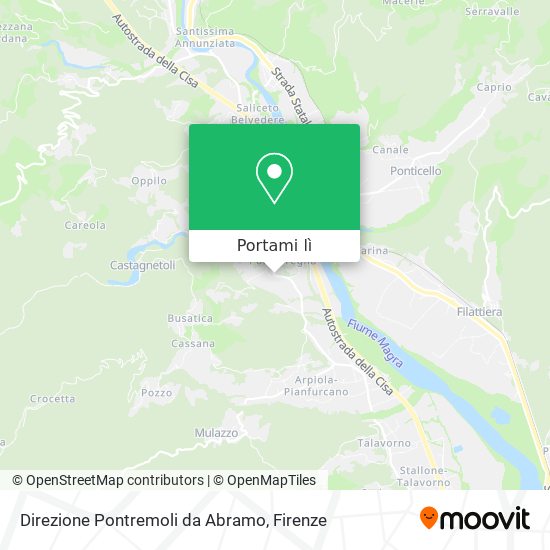 Mappa Direzione Pontremoli da Abramo