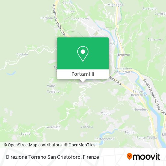 Mappa Direzione Torrano San Cristoforo