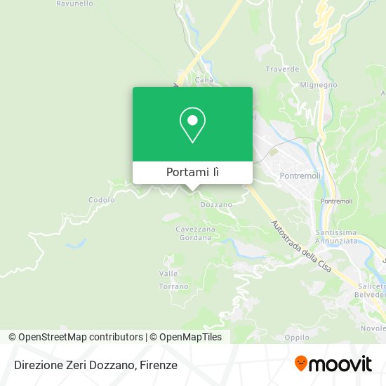 Mappa Direzione Zeri Dozzano