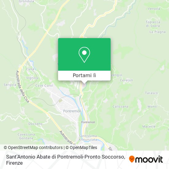 Mappa Sant'Antonio Abate di Pontremoli-Pronto Soccorso