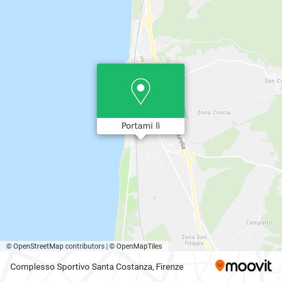 Mappa Complesso Sportivo Santa Costanza