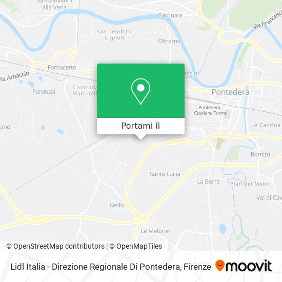 Mappa Lidl Italia - Direzione Regionale Di Pontedera
