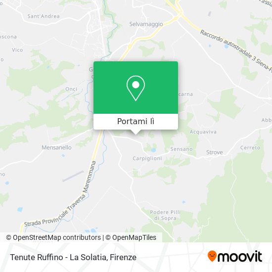 Mappa Tenute Ruffino - La Solatia