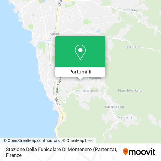 Mappa Stazione Della Funicolare Di Montenero (Partenza)