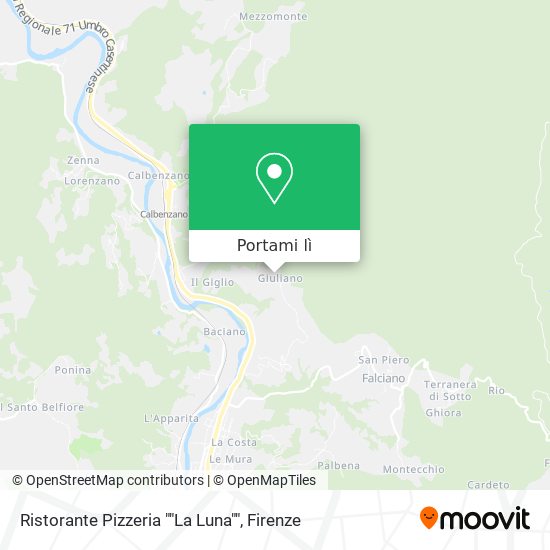 Mappa Ristorante Pizzeria ""La Luna""