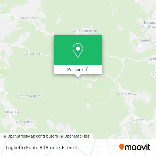 Mappa Laghetto Fonte All'Amore