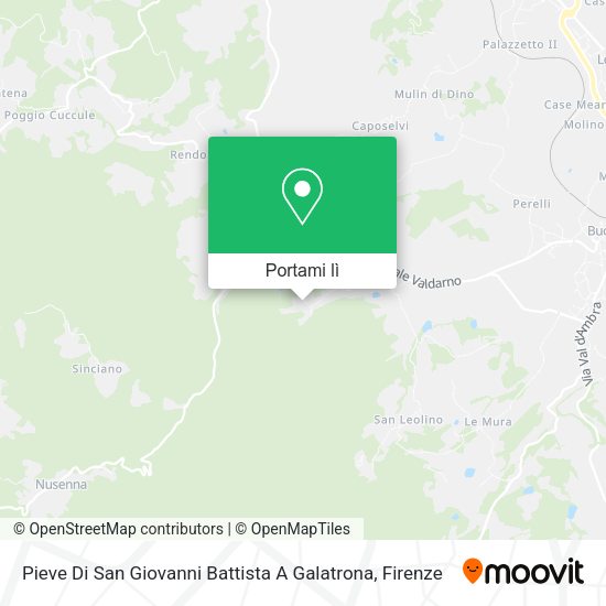 Mappa Pieve Di San Giovanni Battista A Galatrona