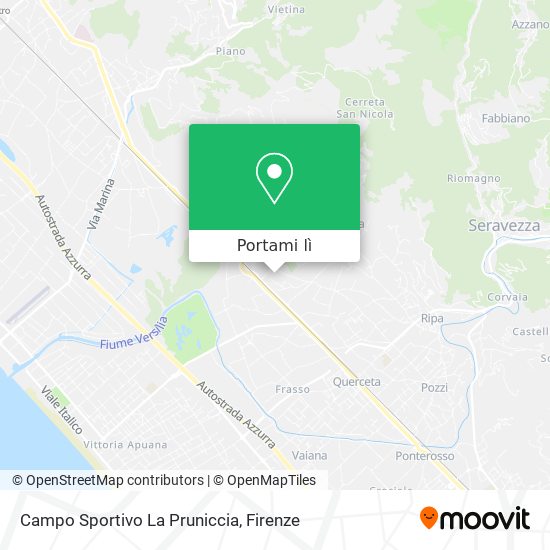 Mappa Campo Sportivo La Pruniccia