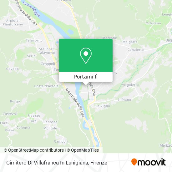 Mappa Cimitero Di Villafranca In Lunigiana