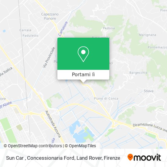 Mappa Sun Car , Concessionaria Ford, Land Rover