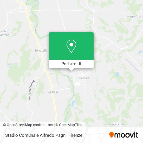 Mappa Stadio Comunale Alfredo Pagni