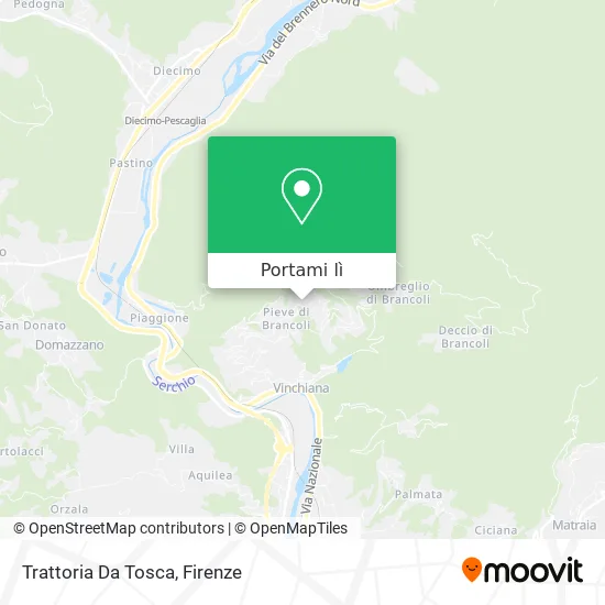 Mappa Trattoria Da Tosca