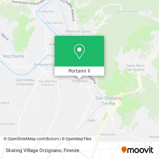 Mappa Skating Village Orzignano