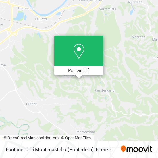 Mappa Fontanello Di Montecastello (Pontedera)