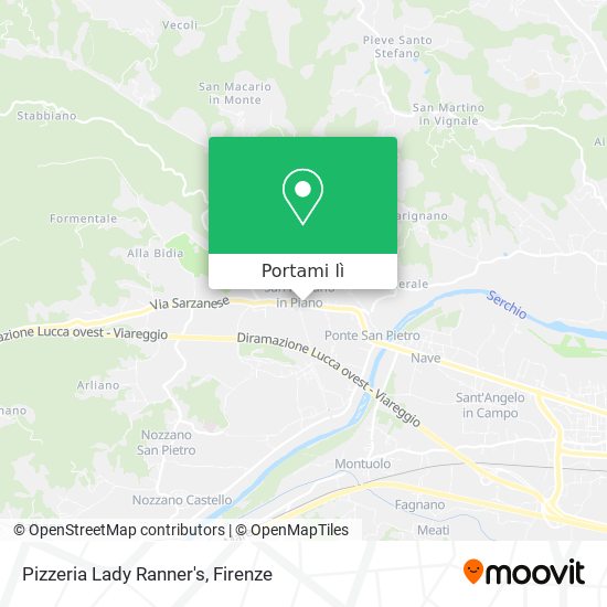 Mappa Pizzeria Lady Ranner's