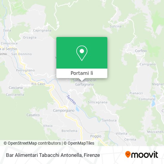 Mappa Bar Alimentari Tabacchi Antonella