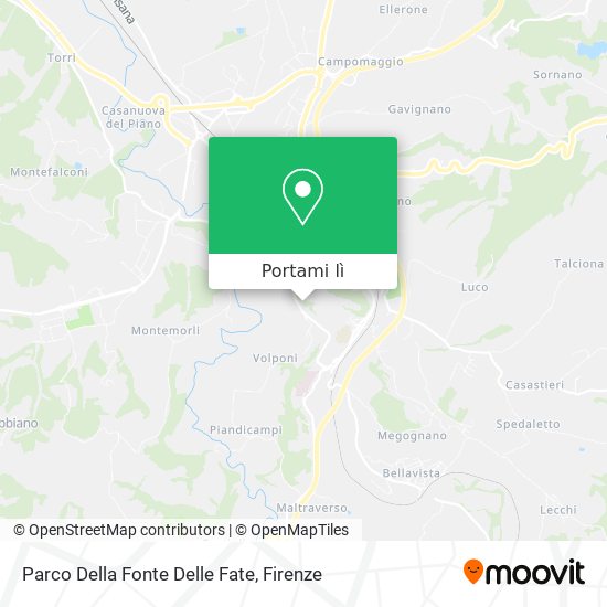 Mappa Parco Della Fonte Delle Fate