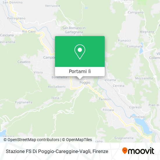 Mappa Stazione FS Di Poggio-Careggine-Vagli