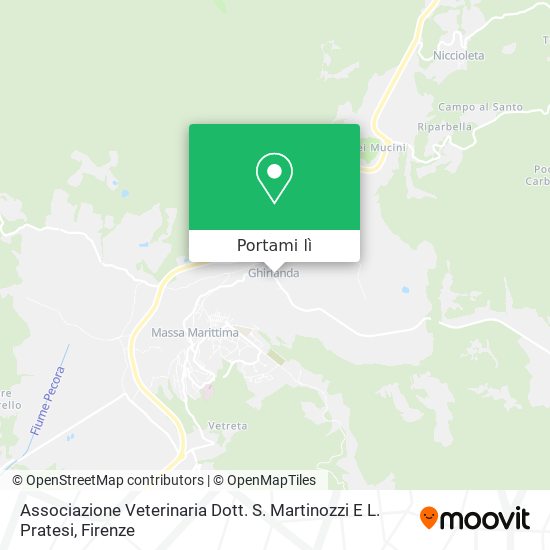 Mappa Associazione Veterinaria Dott. S. Martinozzi E L. Pratesi
