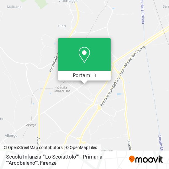 Mappa Scuola Infanzia ""Lo Scoiattolo"" - Primaria ""Arcobaleno""