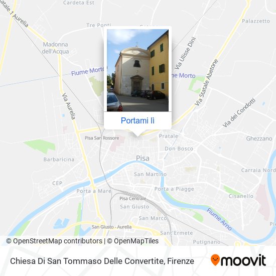 Mappa Chiesa Di San Tommaso Delle Convertite