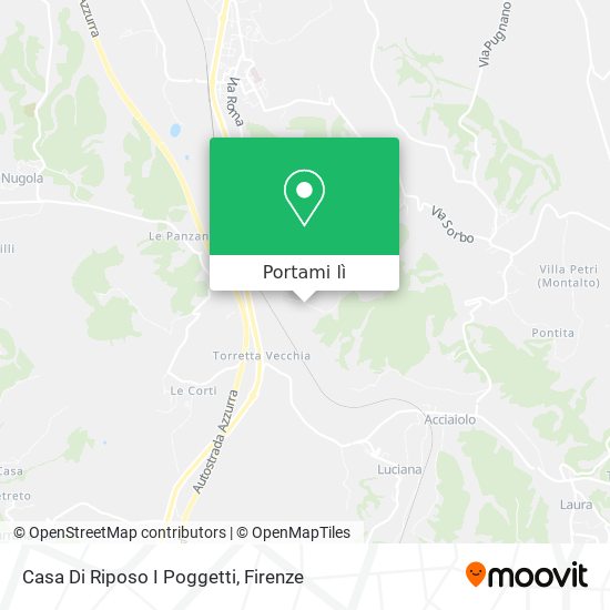 Mappa Casa Di Riposo I Poggetti