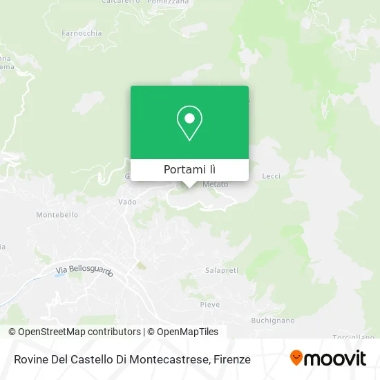 Mappa Rovine Del Castello Di Montecastrese